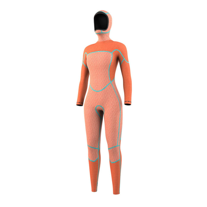 Traje de neopreno completo Gem Mujer con capucha 6-4-3 mm con cierre frontal Negro L Mystic 35000_220015_900_L