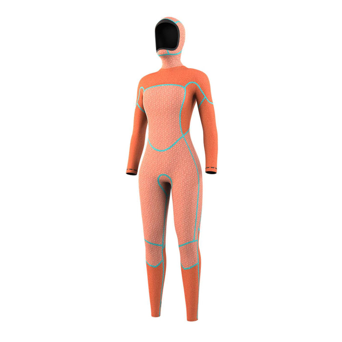 Traje de neopreno completo Gem Mujer con capucha 6-4-3 mm con cierre frontal Negro S Mystic 35000_220015_900_S