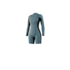 Trajes de Baño Cortos Haven Mujer de Manga Larga 3-2mm Con Cremallera Doble Delante Verde Teal L Mystic 35000_250044_695_L