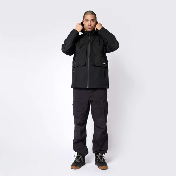 Chaqueta de lluvia impermeable DTS negra XXL Mystic 35101_230102_900_XXL