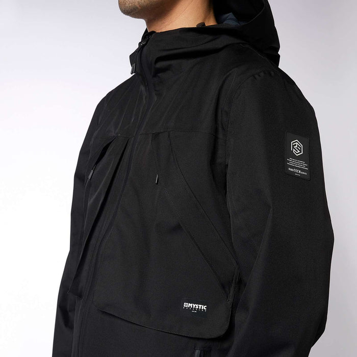 Chaqueta de lluvia impermeable DTS negra XXL Mystic 35101_230102_900_XXL