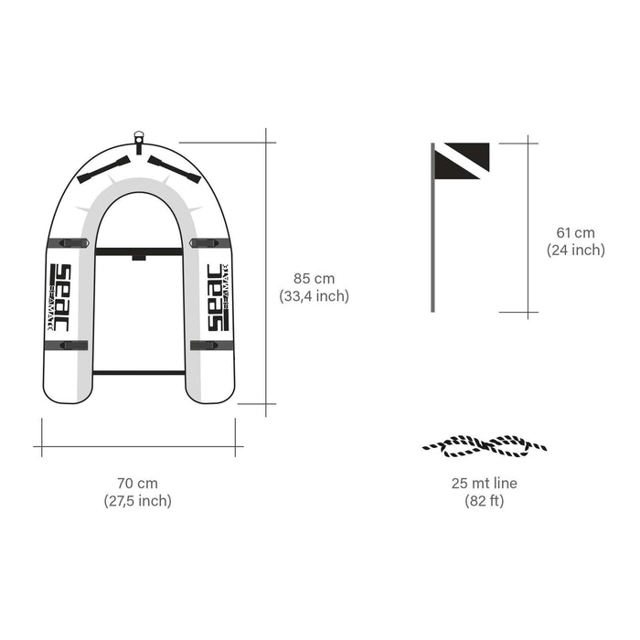 Boya Inflable Seamate 85x70cm Seac 37001