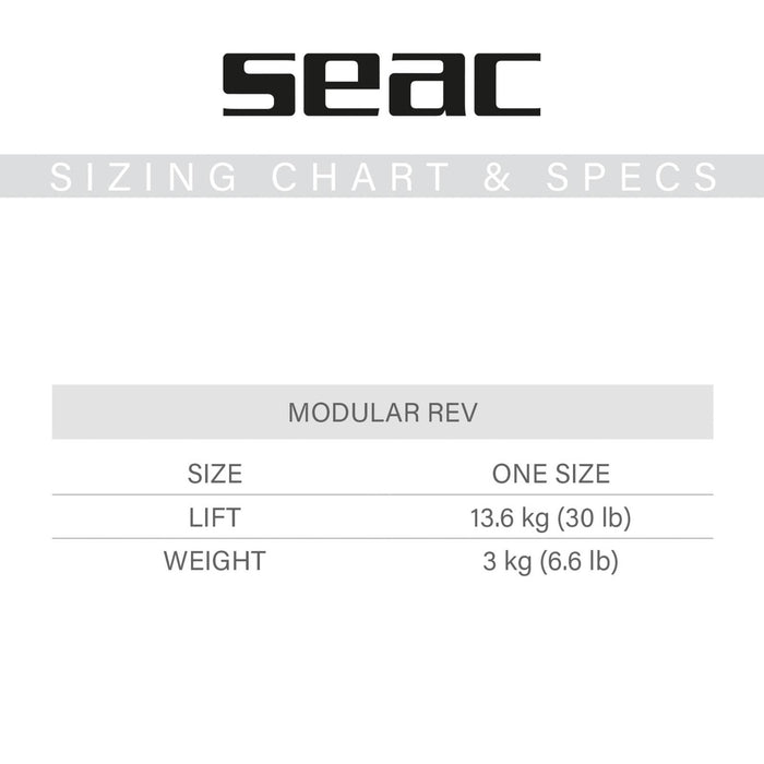 Chaqueta Bcd Modular Rev Con Válvula de Descarga Talla Única Seac 42-38