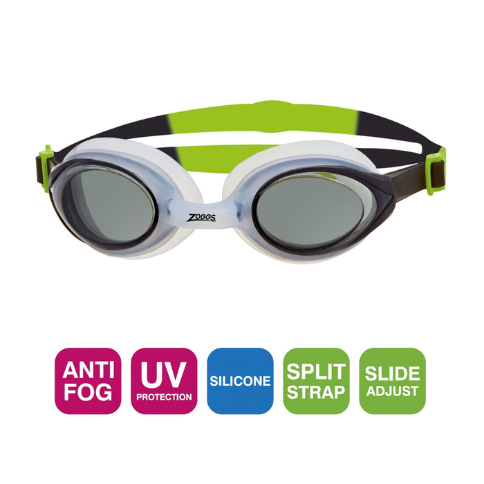 Gafas de natación Bondi Blanco-Lima Lentes Tinte-Humo Zoggs 461004WHBLTSM