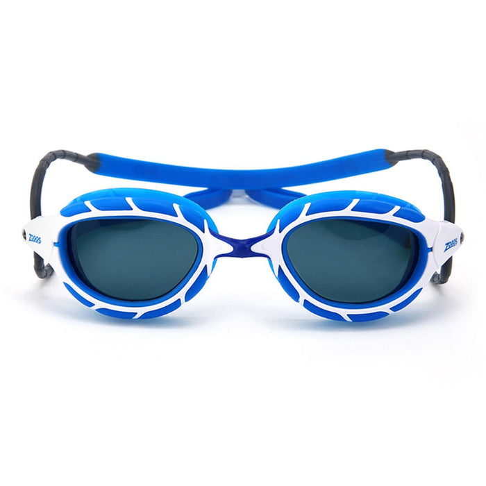 Gafas de natación Predator Azules-Blancas Lentes Tinted-Humo Pequeñas Zoggs 461037BLWHTSMS