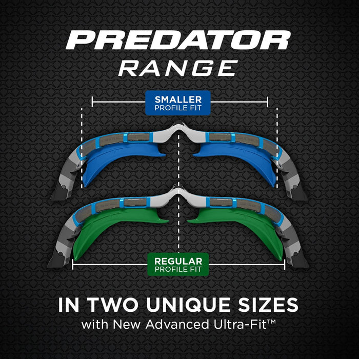 Gafas de natación Predator Verdes-Claras Lentes Tinted-Humo Regulares Zoggs 461037GNCLTSMR