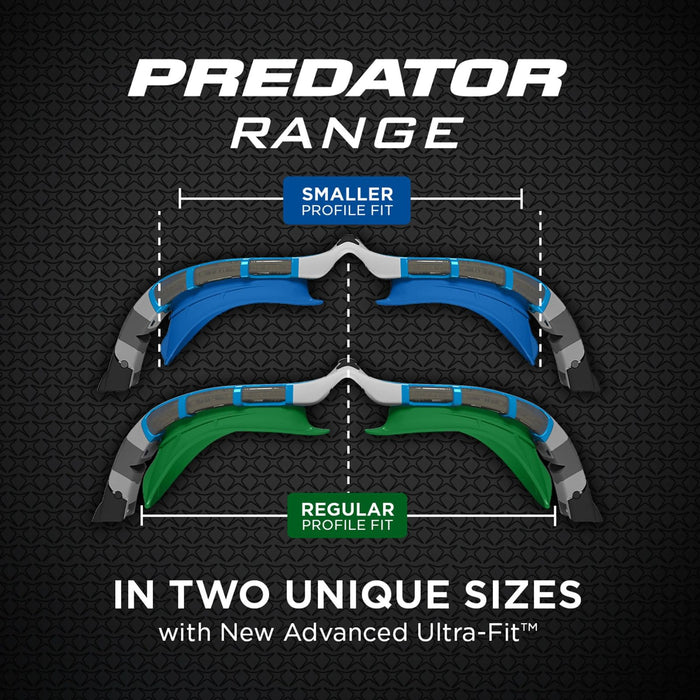 Gafas de natación Predator Rosadas-Blancas Lentes Tinted-Humo Regulares Zoggs 461037PKWHTSMR