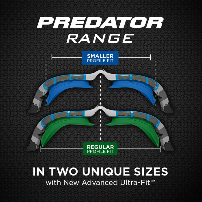 Gafas de natación Predator Blancas-Rojas Lentes Tinted-Azul Regulares Zoggs 461037WHRDTBLR