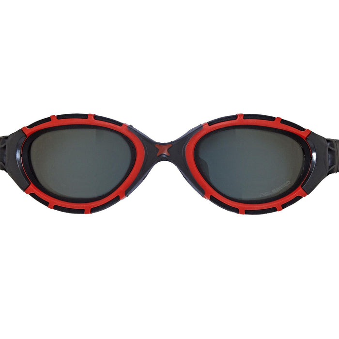 Gafas de natación Predator Flex Polarizadas Negras-Rojas-Humo Pequeñas Zoggs 461043BKRDPSMS