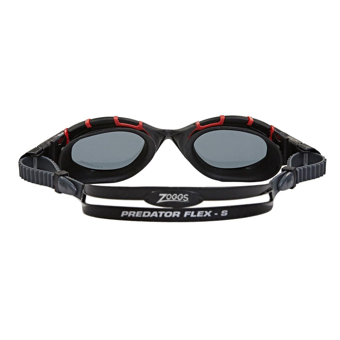Gafas de natación Predator Flex Polarizadas Negras-Rojas-Humo Pequeñas Zoggs 461043BKRDPSMS