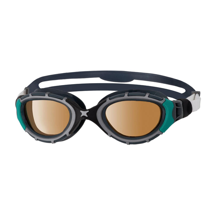 Gafas de natación Predator Flex Polarizadas Ultra Negras-Verdes Pequeñas Zoggs 461046BKGNPCPS