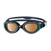 Gafas de natación Predator Flex Polarizadas Ultra Negras-Verdes Pequeñas Zoggs 461046BKGNPCPS