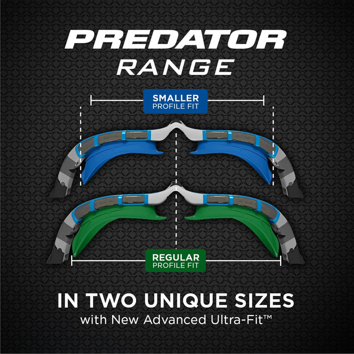 Gafas de natación Predator Flex Titanio Azules Espejadas-Lentes Azules Pequeñas Zoggs 461054BLBLMBLS