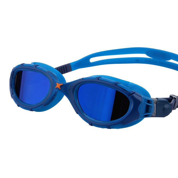 Gafas de natación Predator Flex Titanio Azules Espejadas-Lentes Azules Pequeñas Zoggs 461054BLBLMBLS