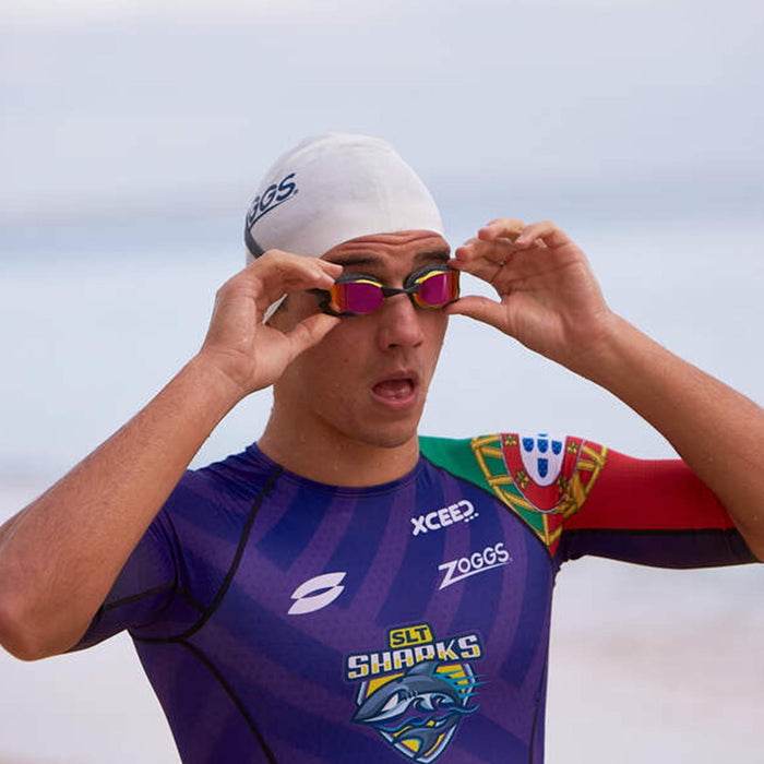 Gafas de natación Raptor Hcb Titanio Grises-Negras Espejadas-Lentes Rojas Zoggs 461085GYBKMRD