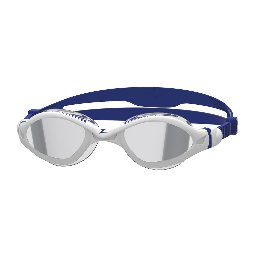 Gafas de natación Tiger Lsr+ Titanio Blanco-Azul Lentes Espejadas-Humo Pequeñas Zoggs 461092WHBLMSMS
