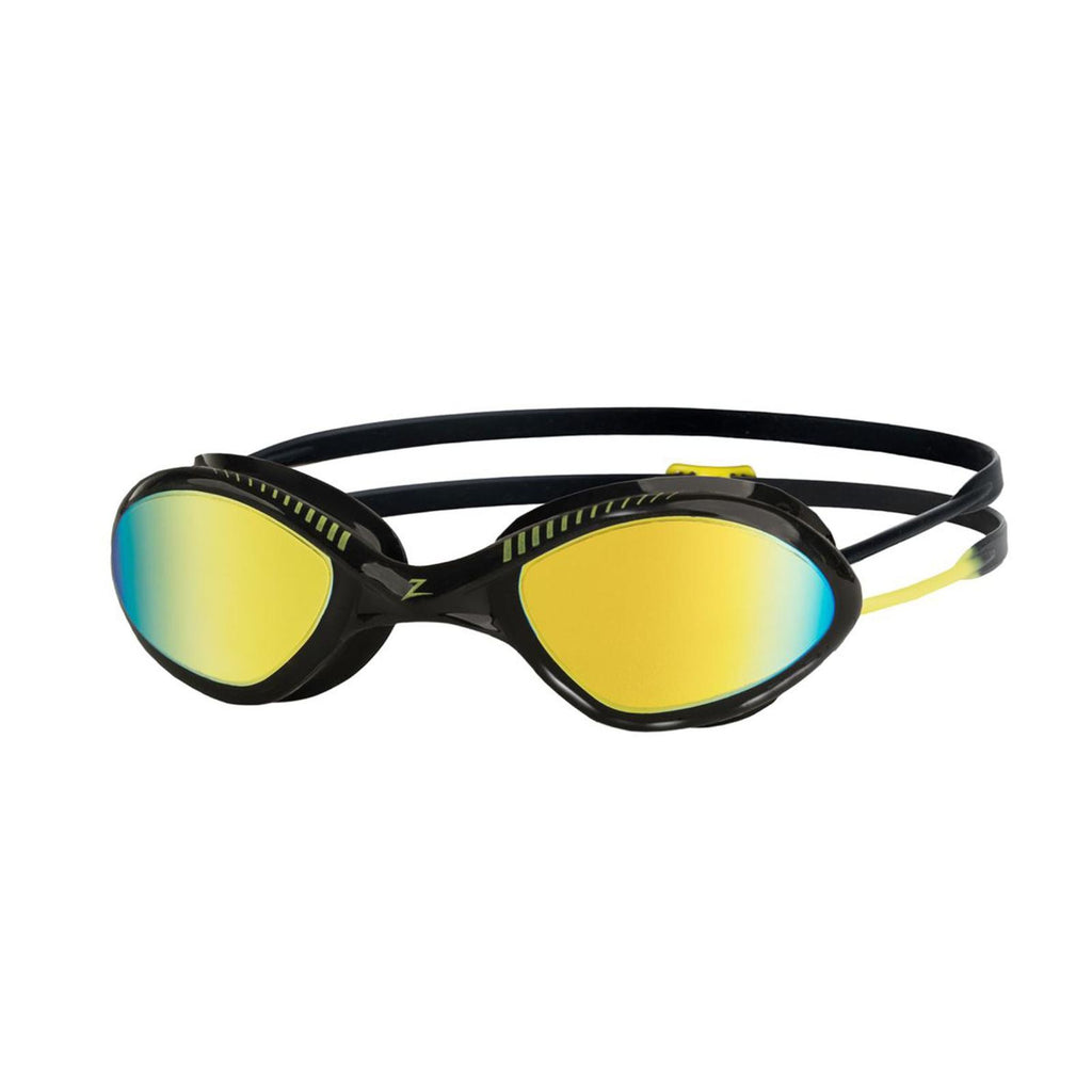 Gafas de natación Tiger Titanio Negro-Amarillo Lentes Espejadas-Lima Pequeñas Zoggs 461094BKYLMLMS