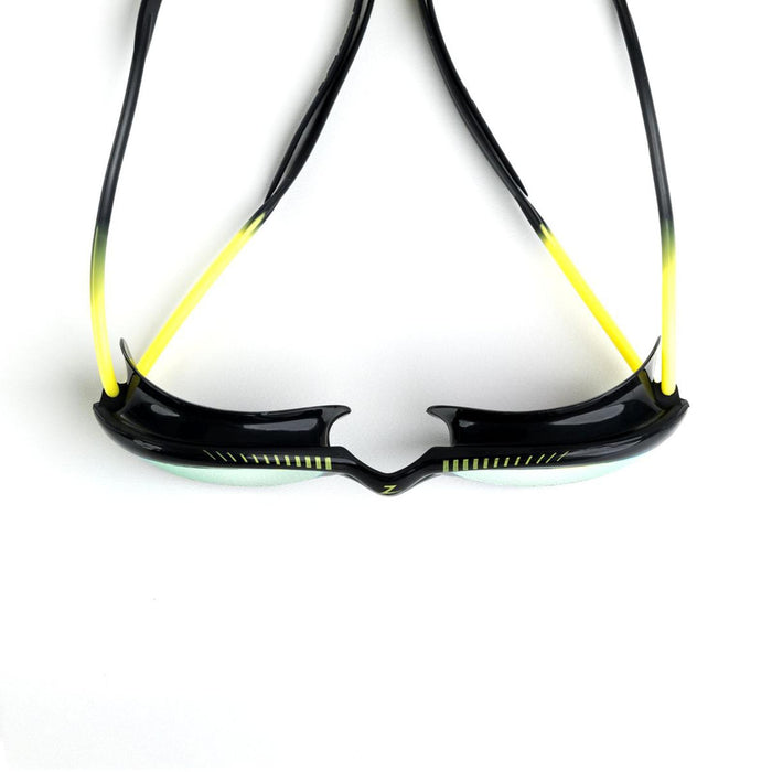 Gafas de natación Tiger Titanio Negro-Amarillo Lentes Espejadas-Lima Pequeñas Zoggs 461094BKYLMLMS