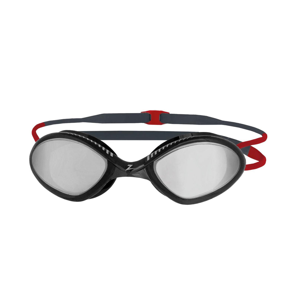 Gafas de natación Tiger Titanio Gris-Rojo Lentes Espejadas-Humo Regulares Zoggs 461094GYRDMSMR