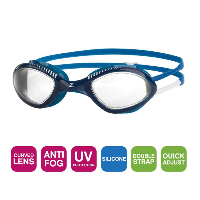 Gafas de natación Tiger Azul-Blanco Pequeñas Zoggs 461095BLWHCLRS