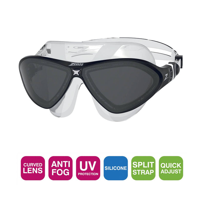 Máscara de Natación Horizon Flex Claro-Negro Tinted-Humo Zoggs 461108CLBKTSM