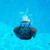 Máscara de Natación Horizon Flex Titanio Claro-Blanco Lentes Espejado-Azul Zoggs 461109CLWHMBL