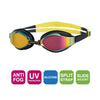 Gafas de Natación Endura Max Titanio Negro-Amarillo Lentes Espejados-Violeta Zoggs 461111BKYLMVI