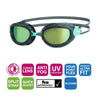 Gafas de Natación Predator Titanio Reactor Gris-Turquesa Regular Zoggs 461113GYTQRTIR