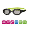 Gafas de natación Phantom 2.0 Junior Negro-Verde Lentes ahumadas Zoggs 461312BKBLTSM