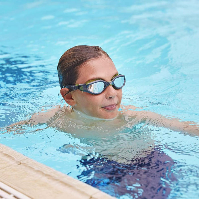 Gafas de natación Phantom Elite Espejo Junior Negro-Lima Lentes ahumadas-reflejadas Zoggs 461316BKLMMSM