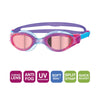 Gafas de natación Phantom Elite Espejo Junior Rosa-Azul Lentes reflejadas-Rojas Zoggs 461316PKBLMRD