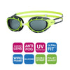 Gafas de natación Predator Junior Lima-Gris Lentes ahumadas Zoggs 461319LMGYTSM