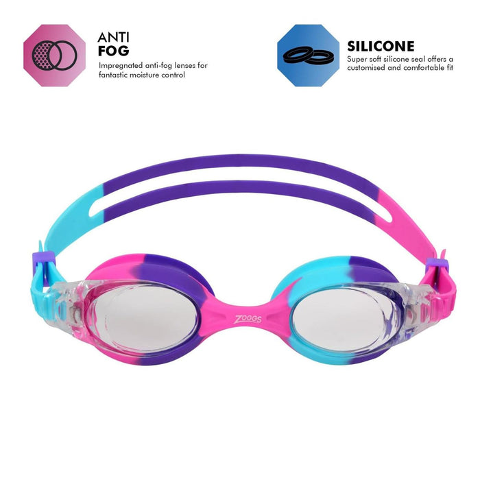 Gafas de natación Little Bondi Niños Acuática-Rosa Zoggs 461401AQPUCLR