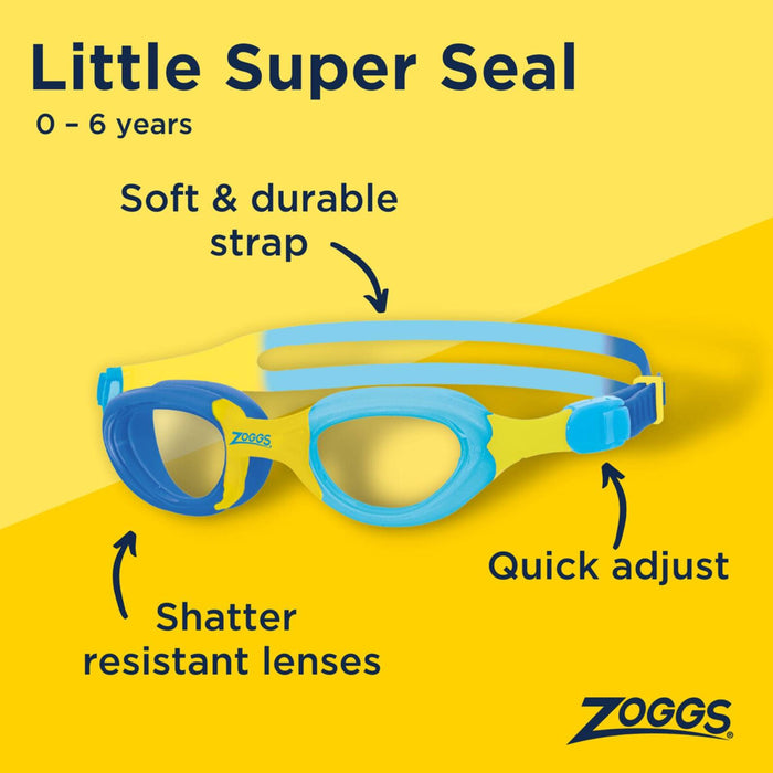 Gafas de natación Little Super Seal Niños Azul-Amarillo Zoggs 461419BLYLCLR