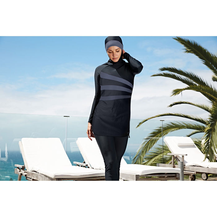 Traje de baño de modestia Meelup Mujeres Negro Talla 40-XL Zoggs 462163BKGY40