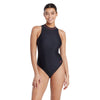 Bañador de Una Pieza con Cremallera Alta Cuello Mujer Negro Talla 32-XS Zoggs 462554BK32