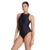 Bañador de Una Pieza con Cremallera Alta Cuello Mujer Negro Talla 32-XS Zoggs 462554BK32