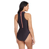 Bañador de Una Pieza con Cremallera Alta Cuello Mujer Negro Talla 40-XL Zoggs 462554BK40