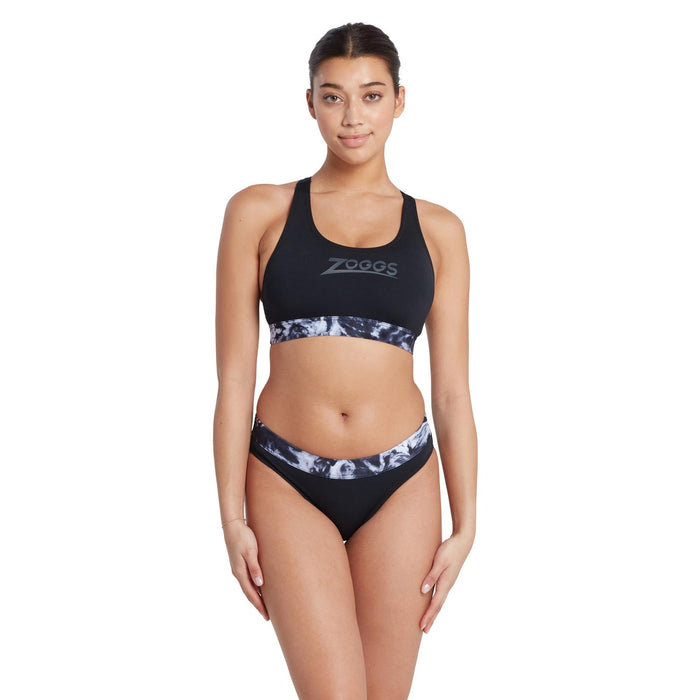Bañadores de dos piezas Marble Actionback Negro-Blanco Talla 28-XXXS Zoggs 462571BK28
