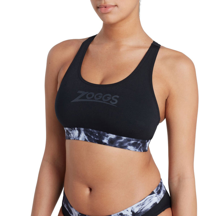 Bañadores de dos piezas Marble Actionback Negro-Blanco Talla 32-XS Zoggs 462571BK32