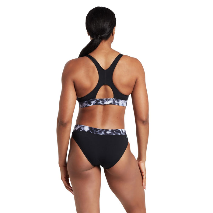 Bañadores de dos piezas Marble Actionback Negro-Blanco Talla 32-XS Zoggs 462571BK32