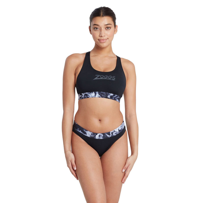 Bañadores de dos piezas Marble Actionback Negro-Blanco Talla 32-XS Zoggs 462571BK32
