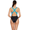 Bañador de una pieza Toronto Flyback Negro-Turquesa Talla 40-XL Zoggs 462579BKTQ40