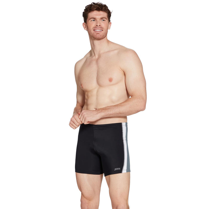 Bañador de Pierna Cuadrada Toronto Hip Racer 32 Hombre Negro-Gris Talla 42-4XL Zoggs 462932BKGY42