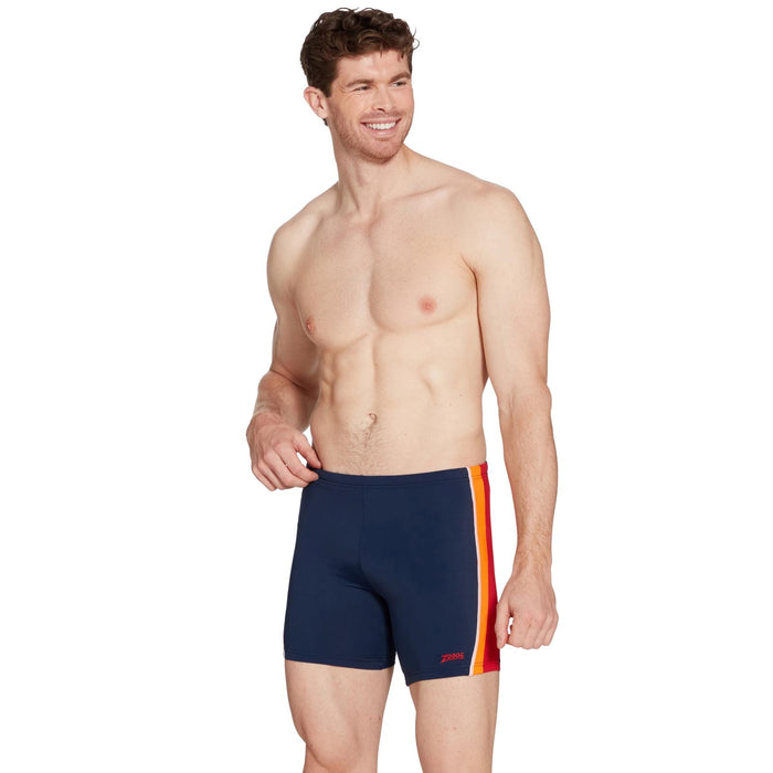 Bañador de Pierna Cuadrada Toronto Hip Racer 32 Hombre Azul-Rojo Talla 42-4XL Zoggs 462932NVRD42