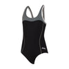 Bañador de una pieza Tokyo Iceback Niña Negro-Gris Talla 26-6A Zoggs 463315BKGY26