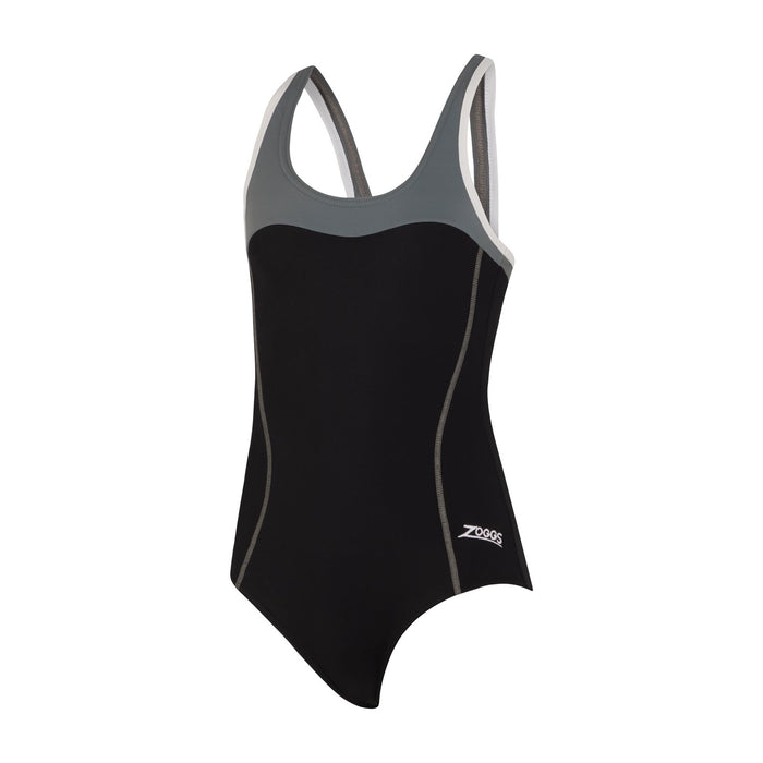 Bañador de una pieza Tokyo Iceback Niña Negro-Gris Talla 28-8A Zoggs 463315BKGY28
