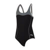 Bañador de una pieza Tokyo Iceback Niña Negro-Gris Talla 34-14A Zoggs 463315BKGY34