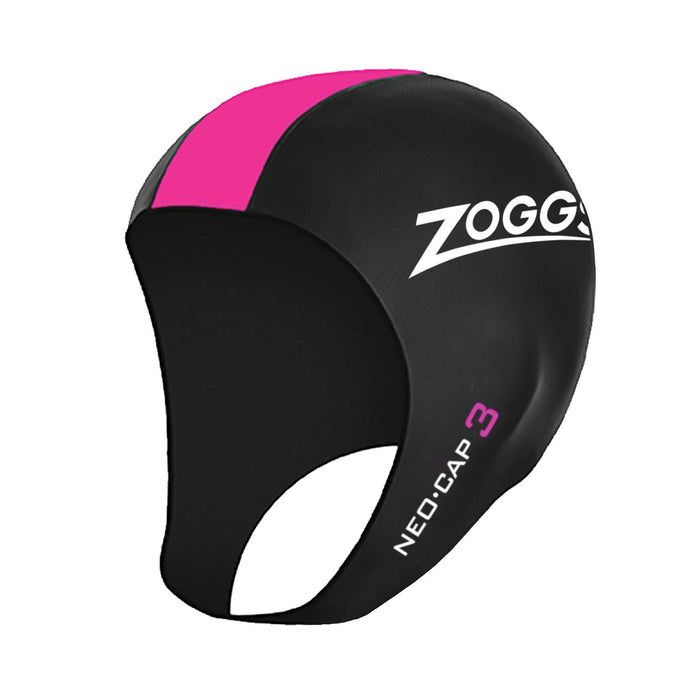 Gorro de Natación Neo 3 Unisex Negro-Rosa S-M Zoggs 464044BKPKS-M