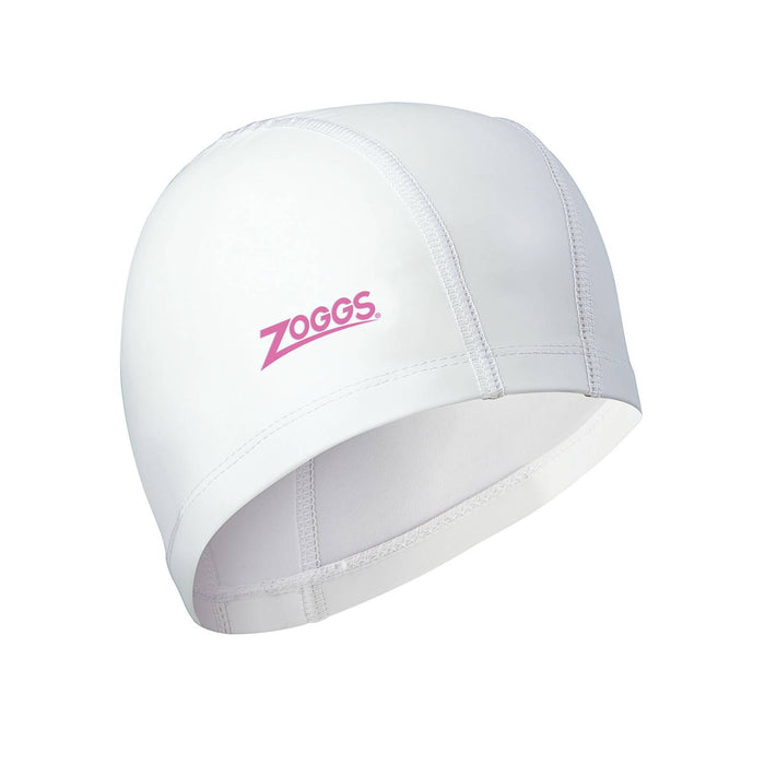 Gorro de natación Nylon Spandex con recubrimiento de PU Blanco-Rosa Zoggs 465034WHPK